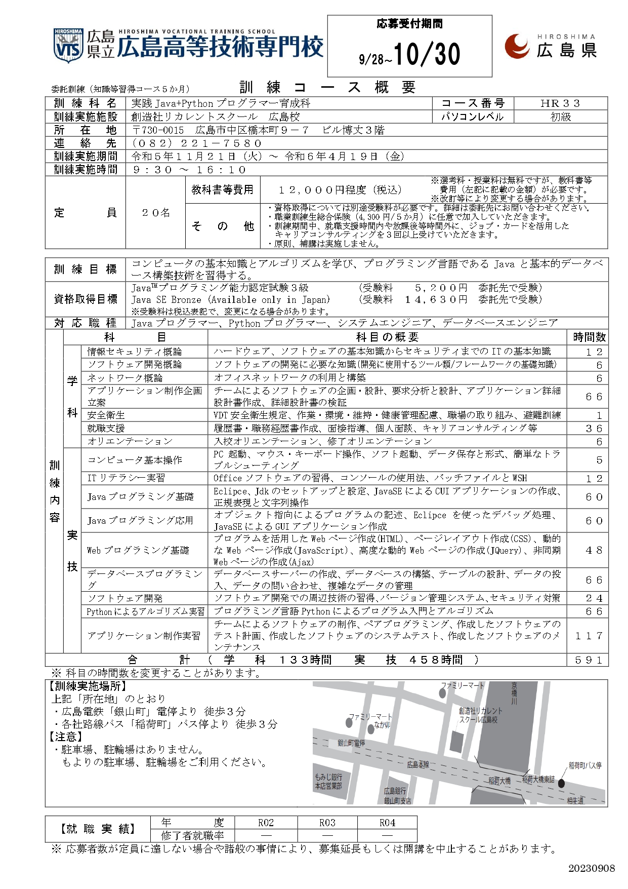 学校法人創造社学園創造社リカレントスクール 実践Java＋Pythonプログラマー育成科